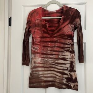 Language Los Angeles tie dyed knit top